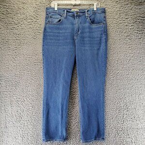 Kirkland Signature Jeans Womens Size 12 Blue High-Rise Straight Fit Cotton